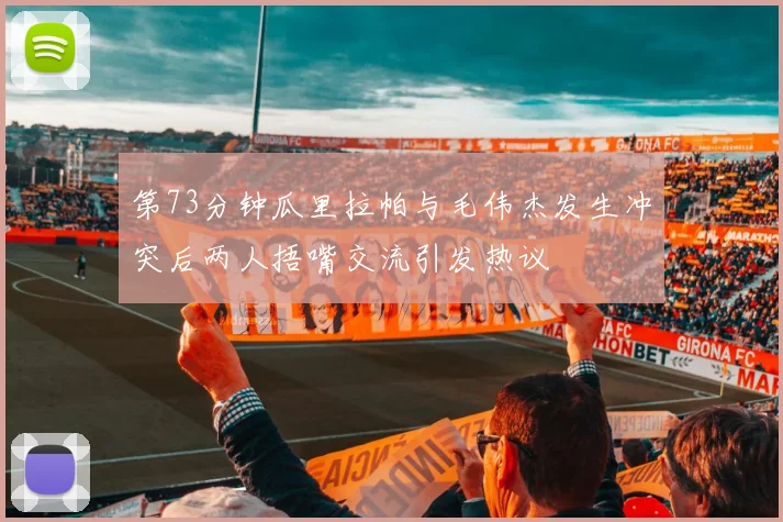 第73分钟瓜里拉帕与毛伟杰发生冲突后两人捂嘴交流引发热议